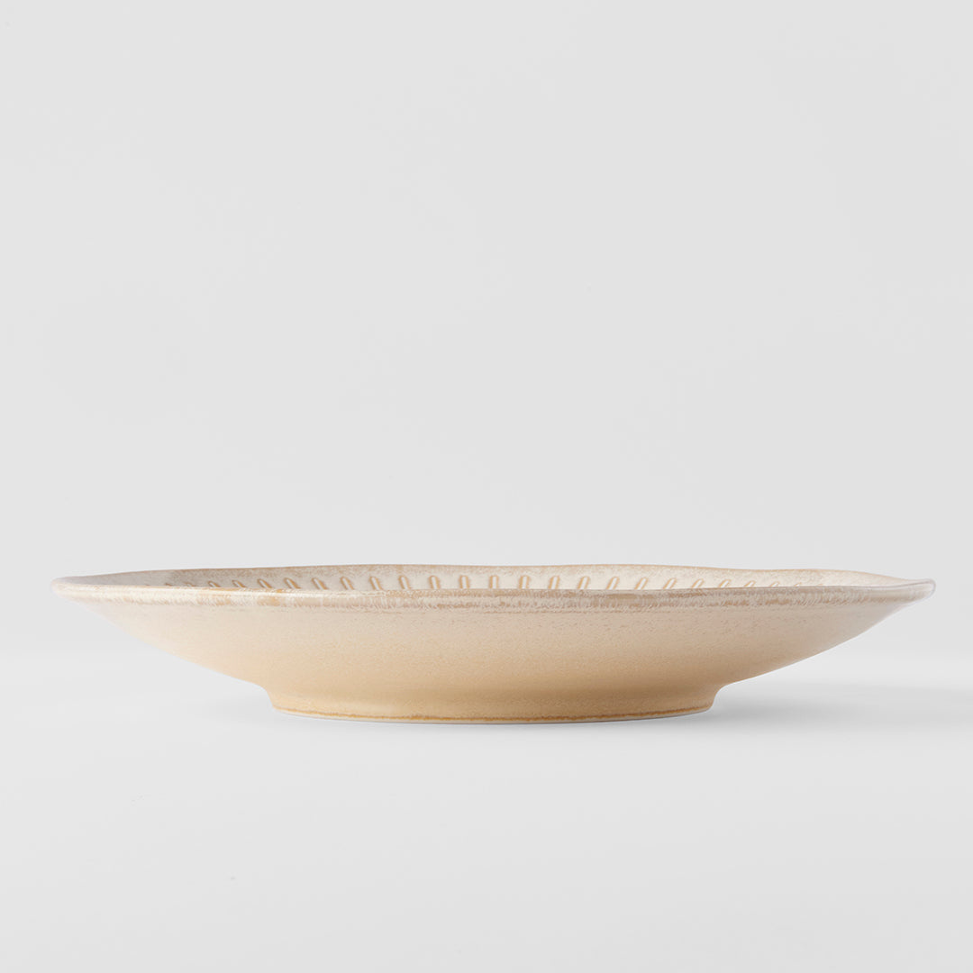 Plate 25cm Ridged Alabaster Glaze