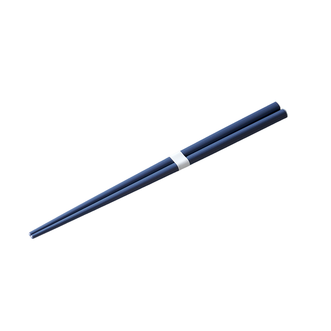Chopsticks Lacquered Navy & White