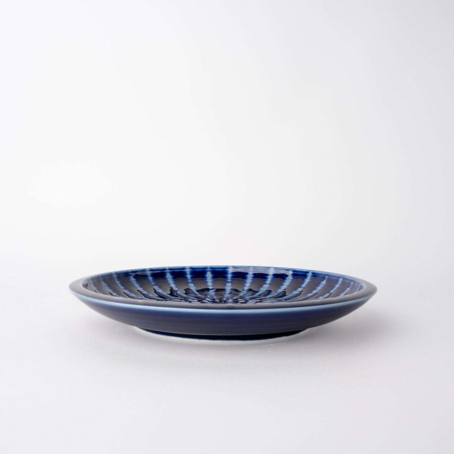 Plate Thick Edge 26cm Cobalt Rays Glaze