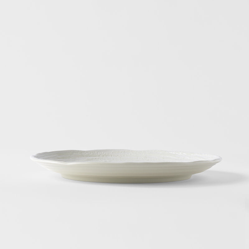 Dinner Plate 29.5cm White Spiral Glaze