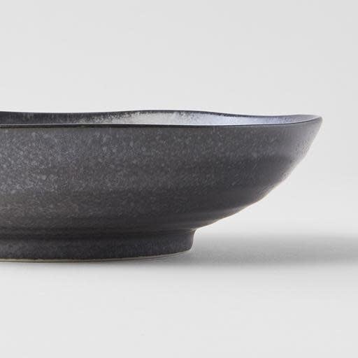 Pasta Bowl Organic Shape 21 cm Kanso Matte Black Glaze