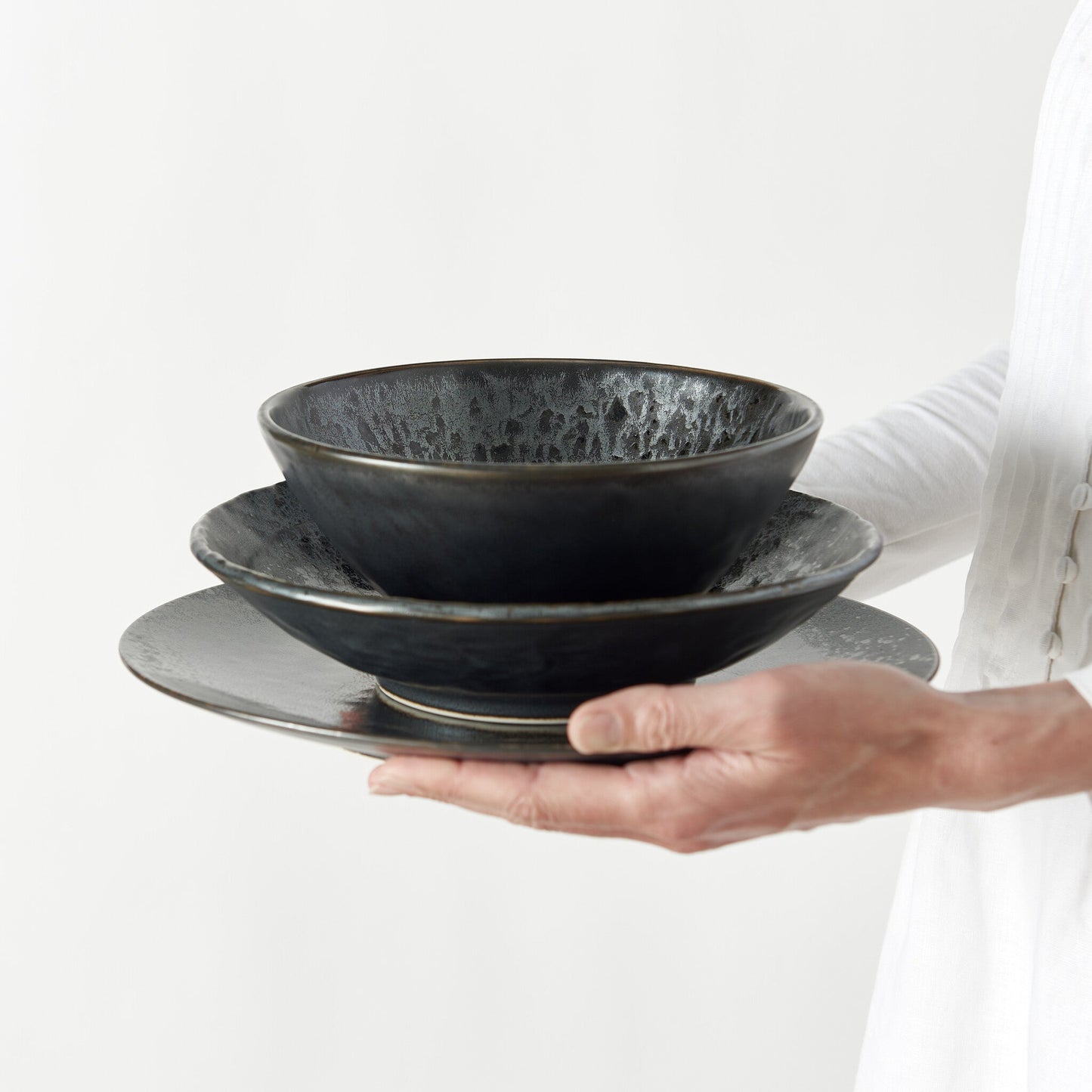 Dinner Plate 25cm Black Pearl Glaze