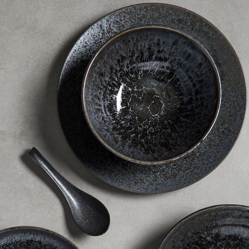 Dinner Plate 25cm Black Pearl Glaze