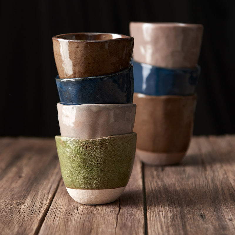 Lopsided Mug 275ml Kinoko Mushroom Grey Glaze