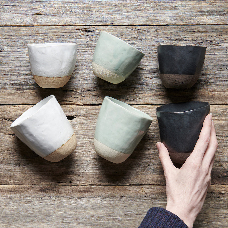 Lopsided Mug 275ml Kinoko Mushroom Grey Glaze