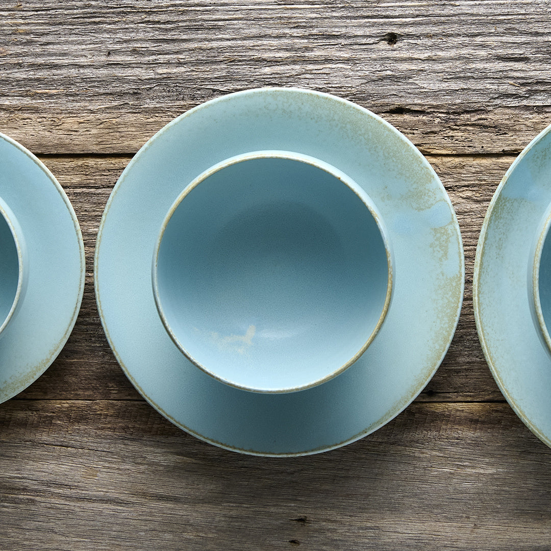 Bowl Oval 16.5cm Soda Blue Glaze