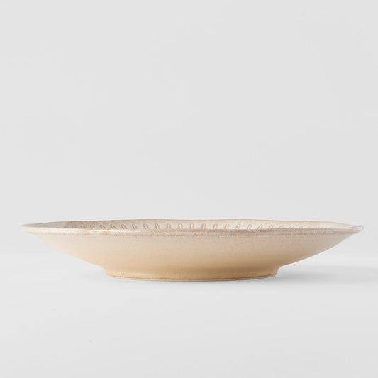 Plate 25cm Ridged Alabaster Glaze