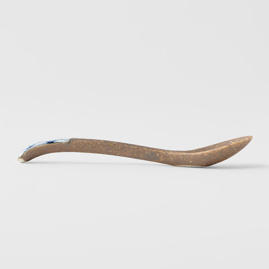 Spoon Small Bisque Indigo Asanoha
