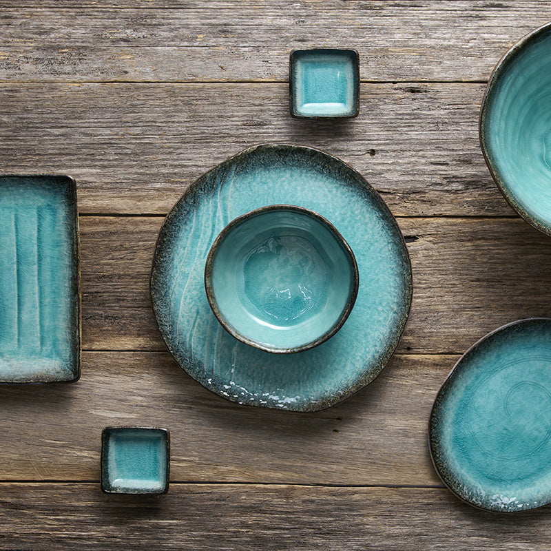 Bowl Oval 17cm Sky Blue Glaze
