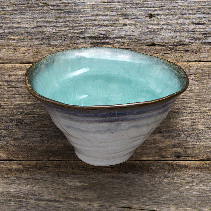 Bowl Oval 17cm Sky Blue Glaze